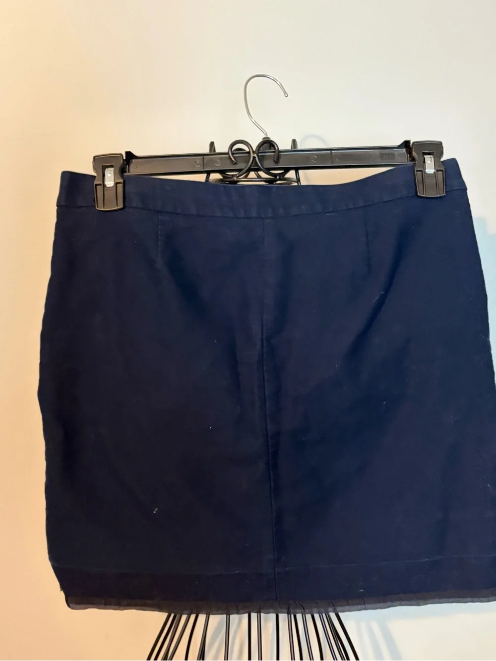 J. Crew linen blend Navy blue Mini Skirt with Gold Buttons sailor preppy size 6